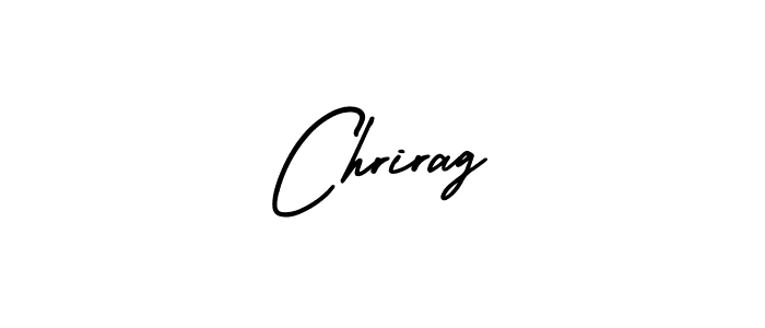 The best way (AmerikaSignatureDemo-Regular) to make a short signature is to pick only two or three words in your name. The name Chrirag include a total of six letters. For converting this name. Chrirag signature style 3 images and pictures png