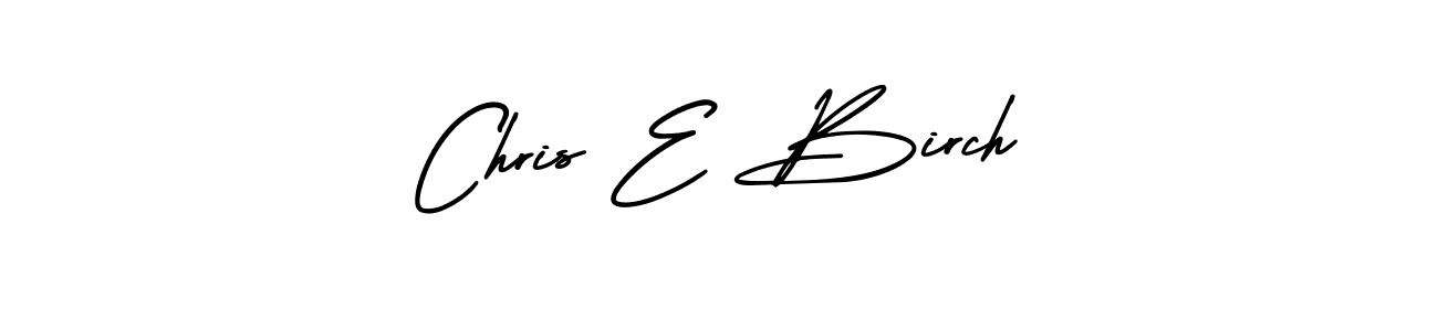You should practise on your own different ways (AmerikaSignatureDemo-Regular) to write your name (Chris E Birch) in signature. don't let someone else do it for you. Chris E Birch signature style 3 images and pictures png