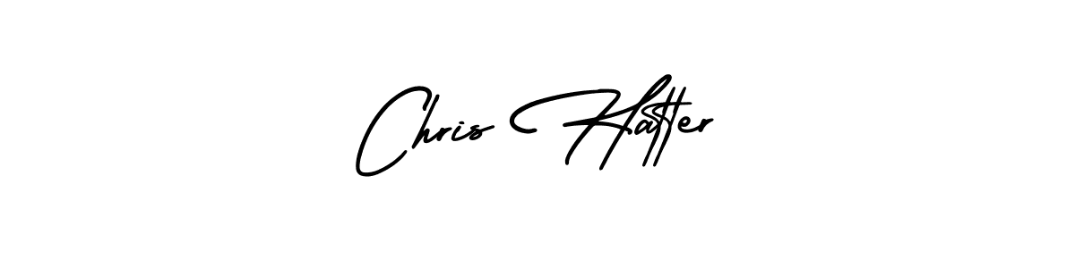 You should practise on your own different ways (AmerikaSignatureDemo-Regular) to write your name (Chris Hatter) in signature. don't let someone else do it for you. Chris Hatter signature style 3 images and pictures png