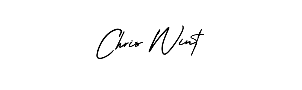 How to make Chris Wint name signature. Use AmerikaSignatureDemo-Regular style for creating short signs online. This is the latest handwritten sign. Chris Wint signature style 3 images and pictures png