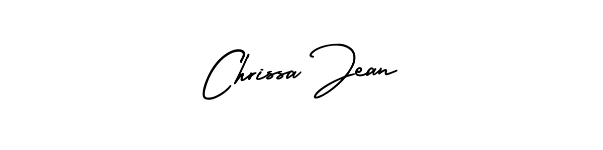 Chrissa Jean stylish signature style. Best Handwritten Sign (AmerikaSignatureDemo-Regular) for my name. Handwritten Signature Collection Ideas for my name Chrissa Jean. Chrissa Jean signature style 3 images and pictures png