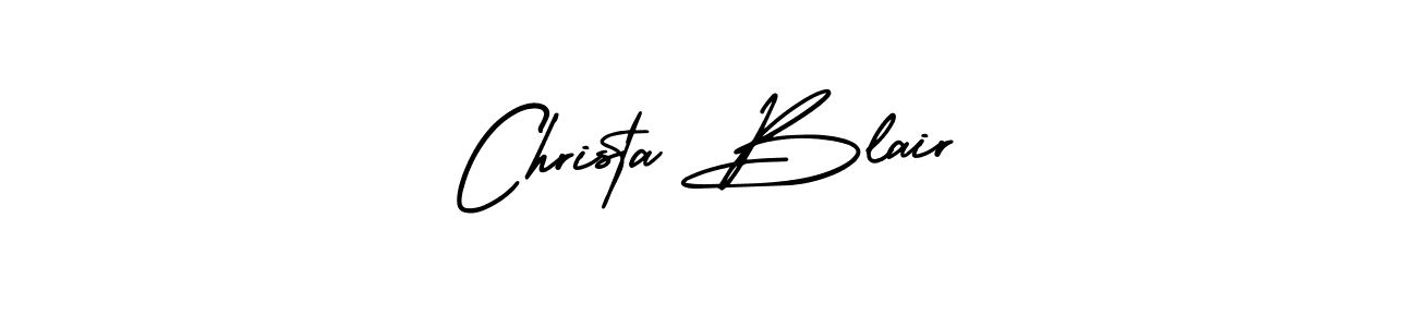 It looks lik you need a new signature style for name Christa Blair. Design unique handwritten (AmerikaSignatureDemo-Regular) signature with our free signature maker in just a few clicks. Christa Blair signature style 3 images and pictures png