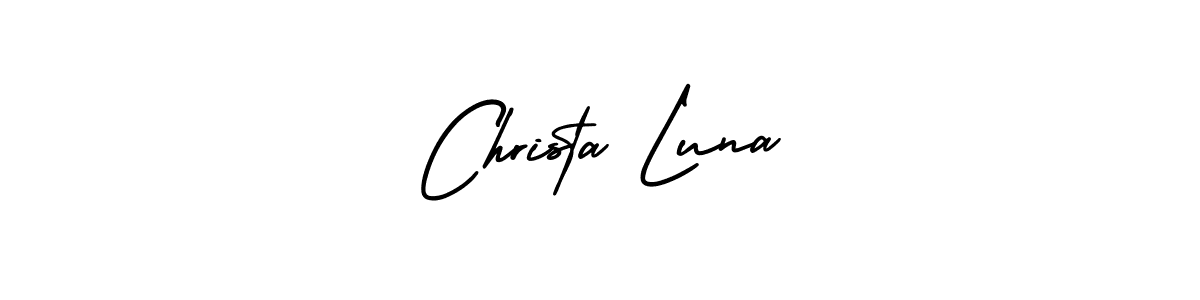 Create a beautiful signature design for name Christa Luna. With this signature (AmerikaSignatureDemo-Regular) fonts, you can make a handwritten signature for free. Christa Luna signature style 3 images and pictures png