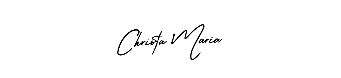 The best way (AmerikaSignatureDemo-Regular) to make a short signature is to pick only two or three words in your name. The name Christa Maria include a total of six letters. For converting this name. Christa Maria signature style 3 images and pictures png