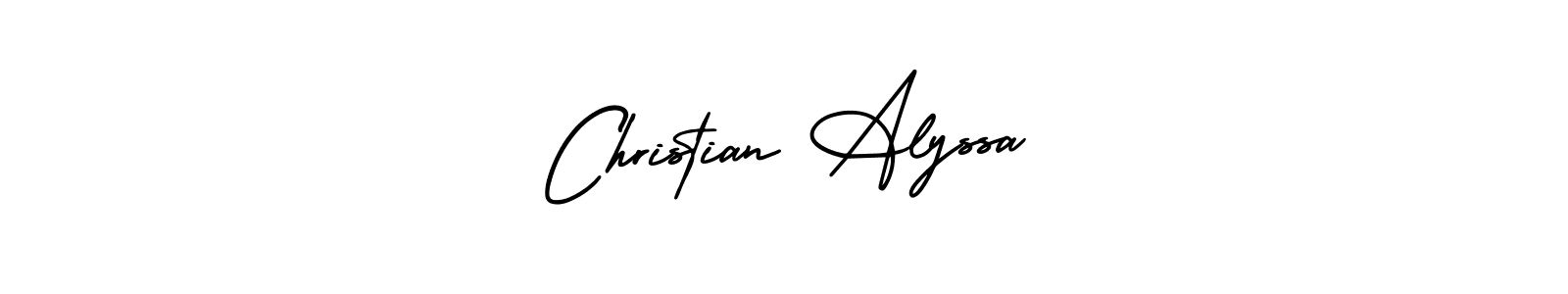 Use a signature maker to create a handwritten signature online. With this signature software, you can design (AmerikaSignatureDemo-Regular) your own signature for name Christian Alyssa. Christian Alyssa signature style 3 images and pictures png