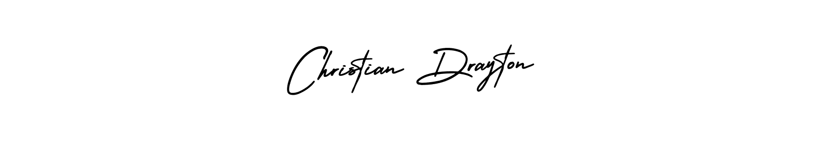 How to make Christian Drayton name signature. Use AmerikaSignatureDemo-Regular style for creating short signs online. This is the latest handwritten sign. Christian Drayton signature style 3 images and pictures png