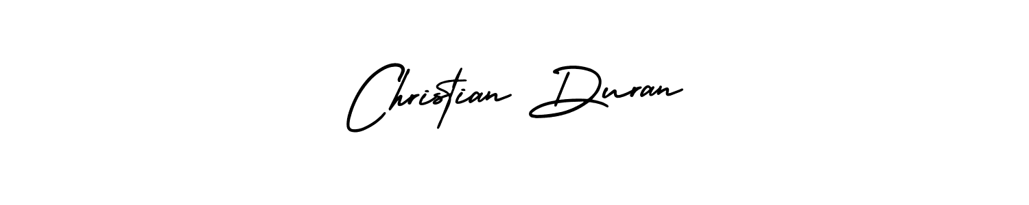 The best way (AmerikaSignatureDemo-Regular) to make a short signature is to pick only two or three words in your name. The name Christian Duran include a total of six letters. For converting this name. Christian Duran signature style 3 images and pictures png