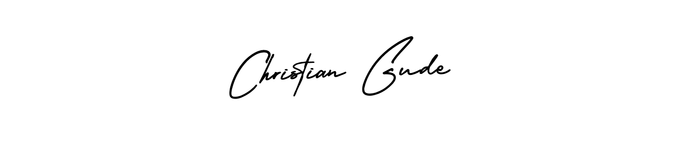 Make a beautiful signature design for name Christian Gude. With this signature (AmerikaSignatureDemo-Regular) style, you can create a handwritten signature for free. Christian Gude signature style 3 images and pictures png