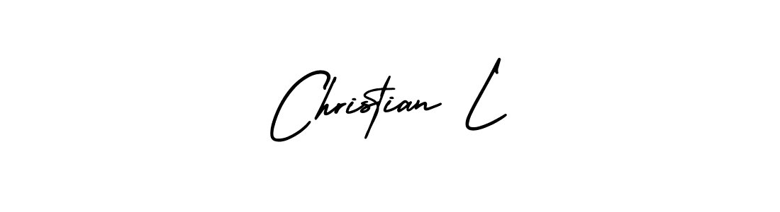 Use a signature maker to create a handwritten signature online. With this signature software, you can design (AmerikaSignatureDemo-Regular) your own signature for name Christian L. Christian L signature style 3 images and pictures png
