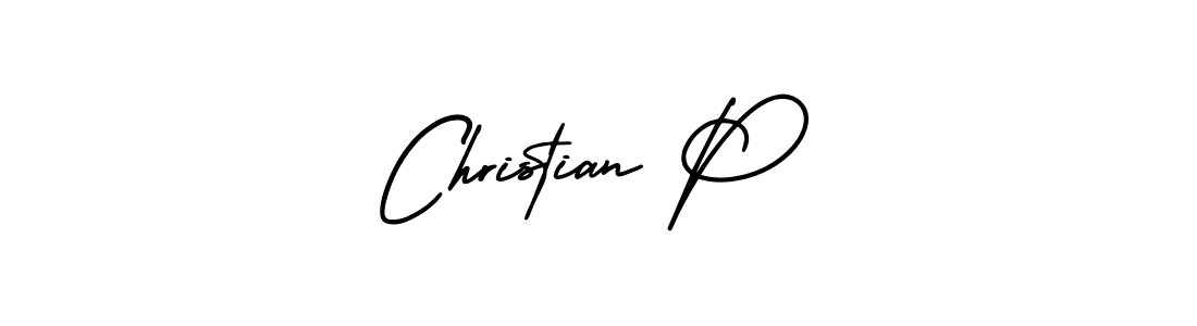 You should practise on your own different ways (AmerikaSignatureDemo-Regular) to write your name (Christian P) in signature. don't let someone else do it for you. Christian P signature style 3 images and pictures png