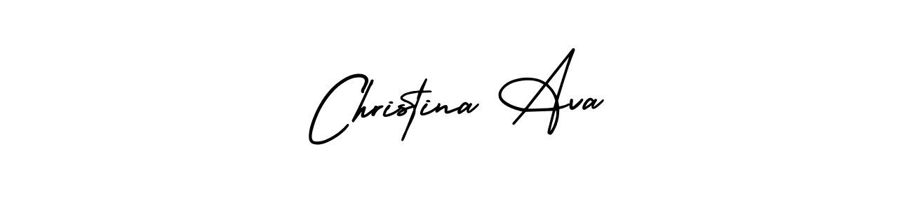 Check out images of Autograph of Christina Ava name. Actor Christina Ava Signature Style. AmerikaSignatureDemo-Regular is a professional sign style online. Christina Ava signature style 3 images and pictures png