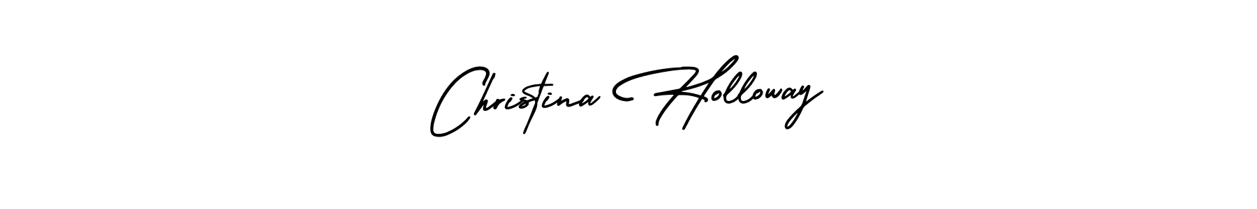 How to make Christina Holloway name signature. Use AmerikaSignatureDemo-Regular style for creating short signs online. This is the latest handwritten sign. Christina Holloway signature style 3 images and pictures png