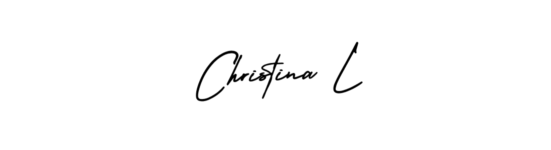 if you are searching for the best signature style for your name Christina L. so please give up your signature search. here we have designed multiple signature styles  using AmerikaSignatureDemo-Regular. Christina L signature style 3 images and pictures png