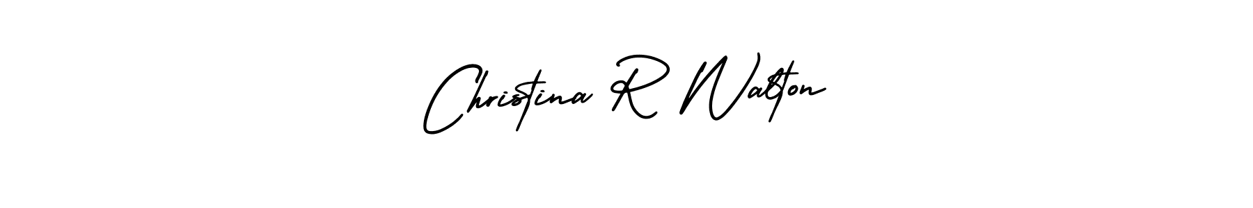 The best way (AmerikaSignatureDemo-Regular) to make a short signature is to pick only two or three words in your name. The name Christina R Walton include a total of six letters. For converting this name. Christina R Walton signature style 3 images and pictures png