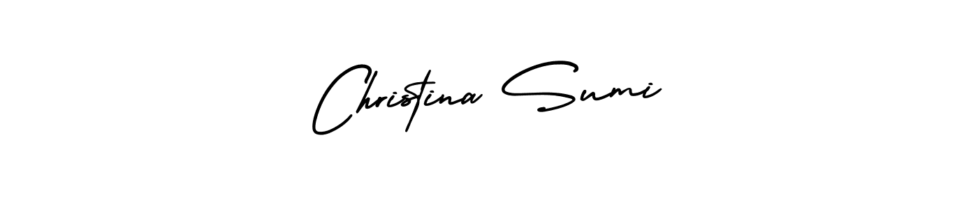 Make a beautiful signature design for name Christina Sumi. With this signature (AmerikaSignatureDemo-Regular) style, you can create a handwritten signature for free. Christina Sumi signature style 3 images and pictures png