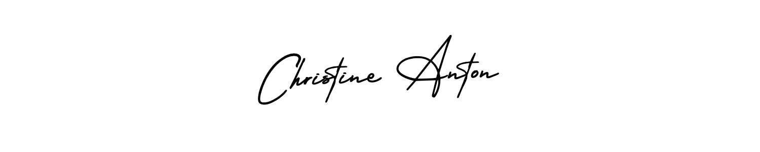 It looks lik you need a new signature style for name Christine Anton. Design unique handwritten (AmerikaSignatureDemo-Regular) signature with our free signature maker in just a few clicks. Christine Anton signature style 3 images and pictures png