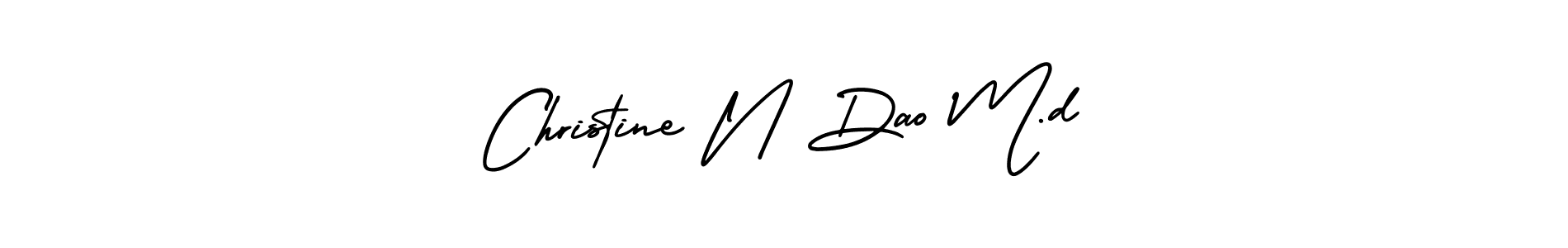 Use a signature maker to create a handwritten signature online. With this signature software, you can design (AmerikaSignatureDemo-Regular) your own signature for name Christine N Dao M.d. Christine N Dao M.d signature style 3 images and pictures png