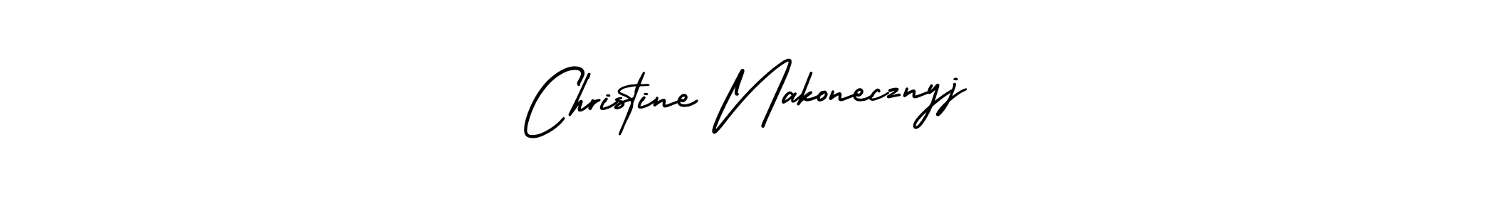 Similarly AmerikaSignatureDemo-Regular is the best handwritten signature design. Signature creator online .You can use it as an online autograph creator for name Christine Nakonecznyj. Christine Nakonecznyj signature style 3 images and pictures png