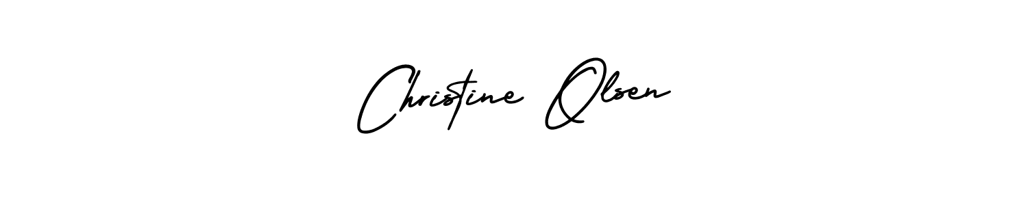Use a signature maker to create a handwritten signature online. With this signature software, you can design (AmerikaSignatureDemo-Regular) your own signature for name Christine Olsen. Christine Olsen signature style 3 images and pictures png