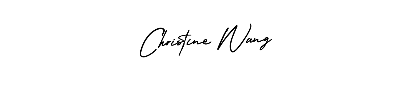 The best way (AmerikaSignatureDemo-Regular) to make a short signature is to pick only two or three words in your name. The name Christine Wang include a total of six letters. For converting this name. Christine Wang signature style 3 images and pictures png