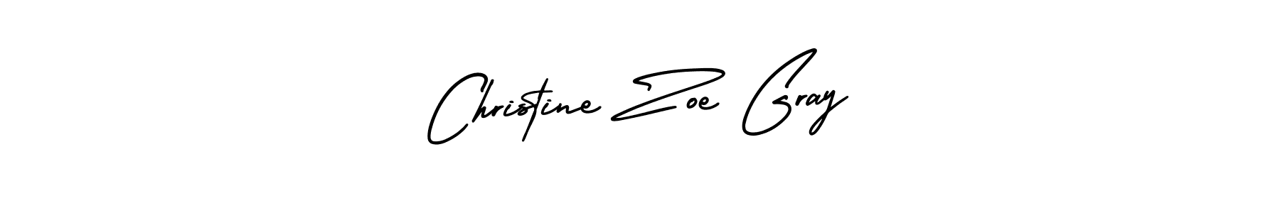 Christine Zoe Gray stylish signature style. Best Handwritten Sign (AmerikaSignatureDemo-Regular) for my name. Handwritten Signature Collection Ideas for my name Christine Zoe Gray. Christine Zoe Gray signature style 3 images and pictures png