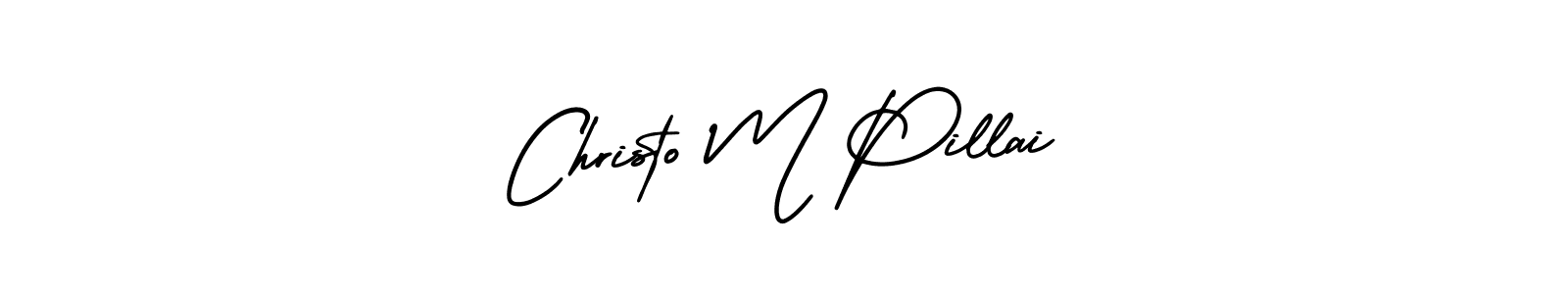 Create a beautiful signature design for name Christo M Pillai. With this signature (AmerikaSignatureDemo-Regular) fonts, you can make a handwritten signature for free. Christo M Pillai signature style 3 images and pictures png