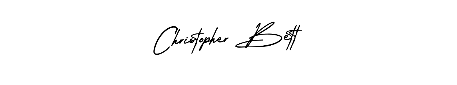 The best way (AmerikaSignatureDemo-Regular) to make a short signature is to pick only two or three words in your name. The name Christopher Bett include a total of six letters. For converting this name. Christopher Bett signature style 3 images and pictures png
