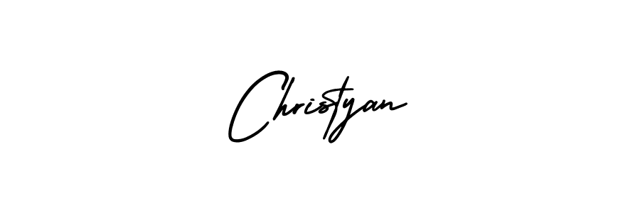 Use a signature maker to create a handwritten signature online. With this signature software, you can design (AmerikaSignatureDemo-Regular) your own signature for name Christyan. Christyan signature style 3 images and pictures png