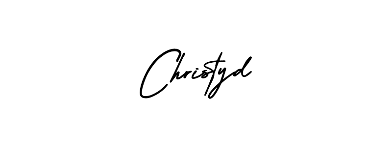 The best way (AmerikaSignatureDemo-Regular) to make a short signature is to pick only two or three words in your name. The name Christyd include a total of six letters. For converting this name. Christyd signature style 3 images and pictures png