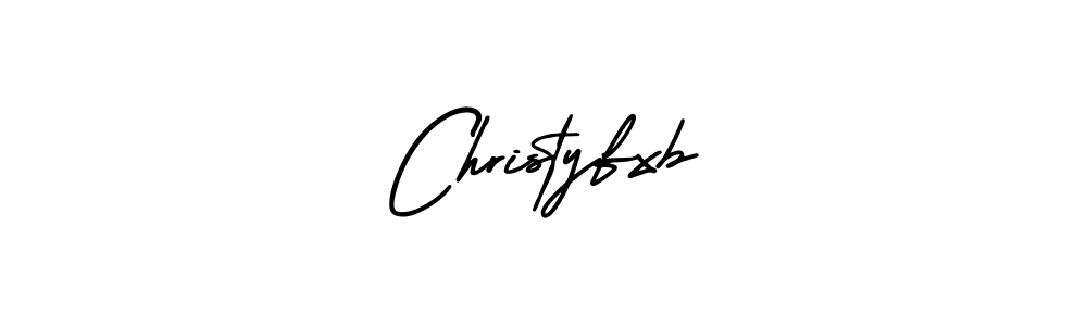 The best way (AmerikaSignatureDemo-Regular) to make a short signature is to pick only two or three words in your name. The name Christyfxb include a total of six letters. For converting this name. Christyfxb signature style 3 images and pictures png
