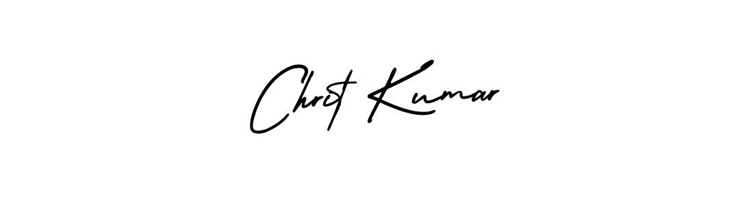 You should practise on your own different ways (AmerikaSignatureDemo-Regular) to write your name (Chrit Kumar) in signature. don't let someone else do it for you. Chrit Kumar signature style 3 images and pictures png