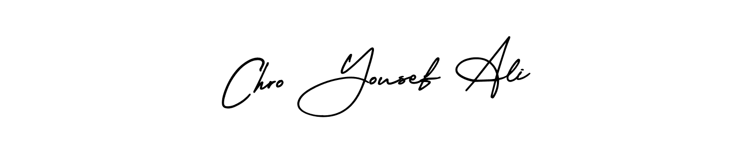 Also You can easily find your signature by using the search form. We will create Chro Yousef Ali name handwritten signature images for you free of cost using AmerikaSignatureDemo-Regular sign style. Chro Yousef Ali signature style 3 images and pictures png