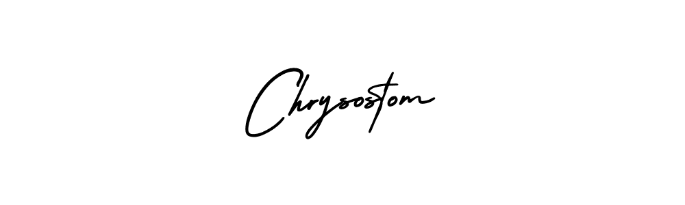 The best way (AmerikaSignatureDemo-Regular) to make a short signature is to pick only two or three words in your name. The name Chrysostom include a total of six letters. For converting this name. Chrysostom signature style 3 images and pictures png