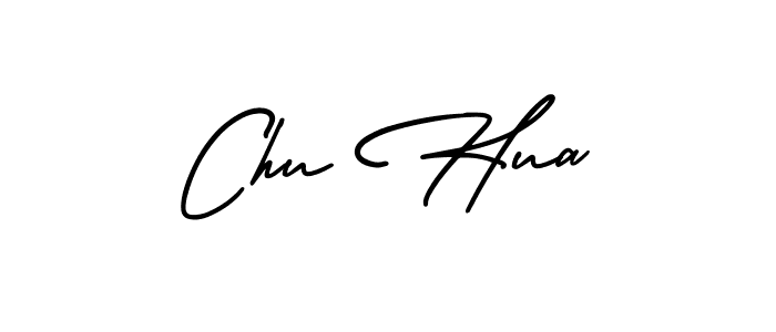 The best way (AmerikaSignatureDemo-Regular) to make a short signature is to pick only two or three words in your name. The name Chu Hua include a total of six letters. For converting this name. Chu Hua signature style 3 images and pictures png