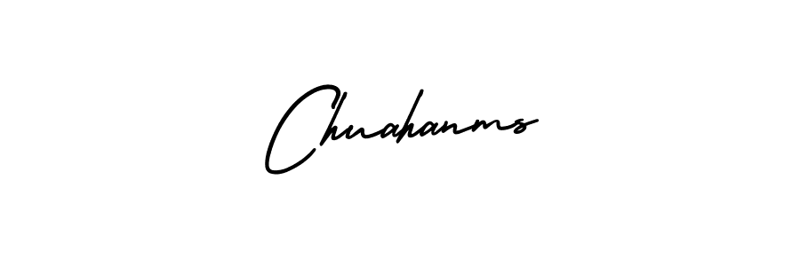 Chuahanms stylish signature style. Best Handwritten Sign (AmerikaSignatureDemo-Regular) for my name. Handwritten Signature Collection Ideas for my name Chuahanms. Chuahanms signature style 3 images and pictures png