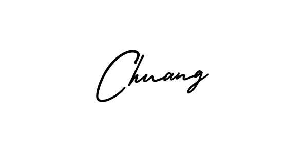 Make a beautiful signature design for name Chuang. With this signature (AmerikaSignatureDemo-Regular) style, you can create a handwritten signature for free. Chuang signature style 3 images and pictures png