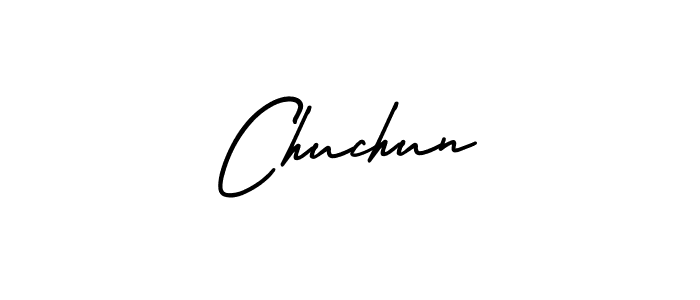 How to make Chuchun signature? AmerikaSignatureDemo-Regular is a professional autograph style. Create handwritten signature for Chuchun name. Chuchun signature style 3 images and pictures png