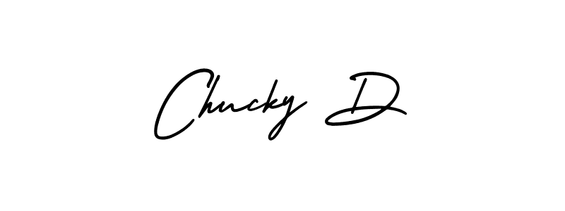 How to make Chucky D name signature. Use AmerikaSignatureDemo-Regular style for creating short signs online. This is the latest handwritten sign. Chucky D signature style 3 images and pictures png