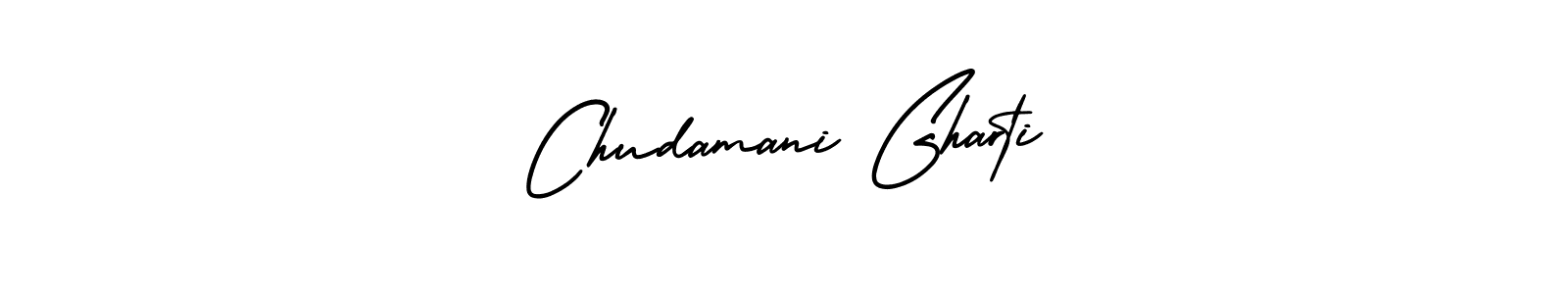 It looks lik you need a new signature style for name Chudamani Gharti. Design unique handwritten (AmerikaSignatureDemo-Regular) signature with our free signature maker in just a few clicks. Chudamani Gharti signature style 3 images and pictures png