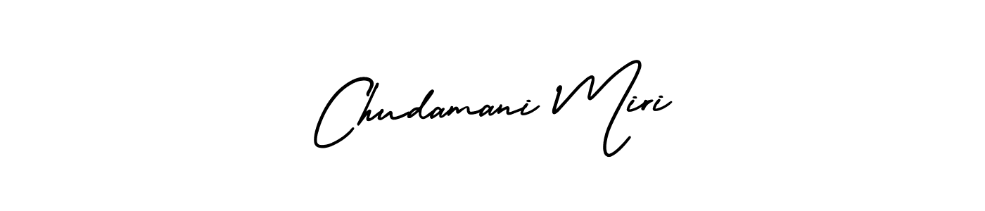 Also You can easily find your signature by using the search form. We will create Chudamani Miri name handwritten signature images for you free of cost using AmerikaSignatureDemo-Regular sign style. Chudamani Miri signature style 3 images and pictures png