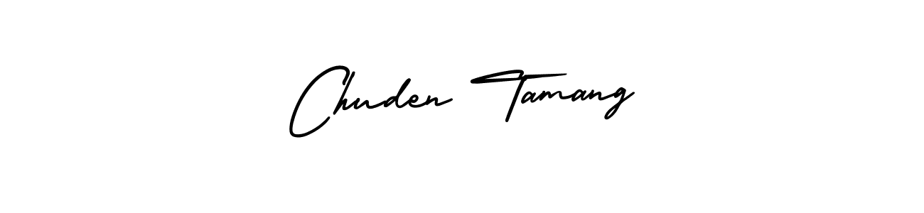 Make a short Chuden Tamang signature style. Manage your documents anywhere anytime using AmerikaSignatureDemo-Regular. Create and add eSignatures, submit forms, share and send files easily. Chuden Tamang signature style 3 images and pictures png
