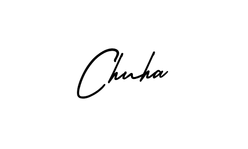 How to make Chuha signature? AmerikaSignatureDemo-Regular is a professional autograph style. Create handwritten signature for Chuha name. Chuha signature style 3 images and pictures png