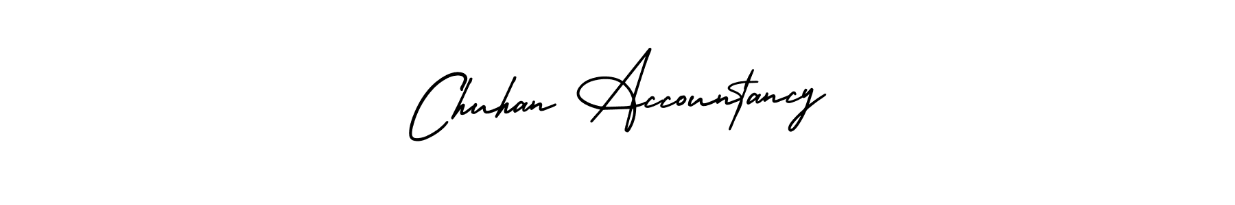 How to make Chuhan Accountancy signature? AmerikaSignatureDemo-Regular is a professional autograph style. Create handwritten signature for Chuhan Accountancy name. Chuhan Accountancy signature style 3 images and pictures png