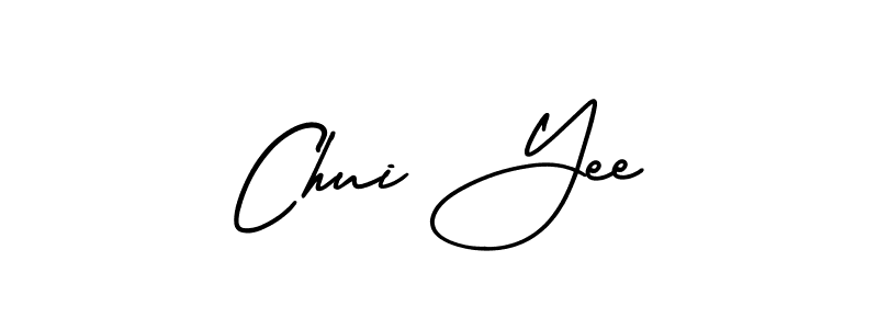 How to make Chui Yee name signature. Use AmerikaSignatureDemo-Regular style for creating short signs online. This is the latest handwritten sign. Chui Yee signature style 3 images and pictures png
