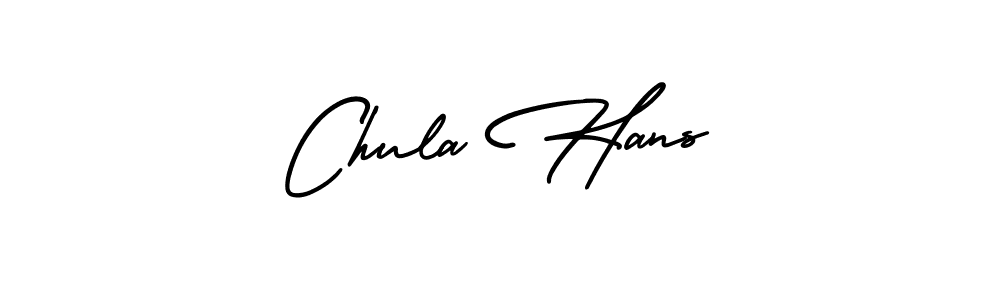 Chula Hans stylish signature style. Best Handwritten Sign (AmerikaSignatureDemo-Regular) for my name. Handwritten Signature Collection Ideas for my name Chula Hans. Chula Hans signature style 3 images and pictures png