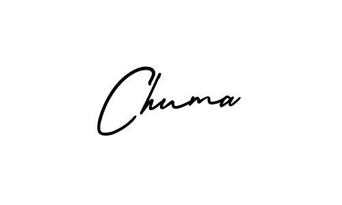 Use a signature maker to create a handwritten signature online. With this signature software, you can design (AmerikaSignatureDemo-Regular) your own signature for name Chuma. Chuma signature style 3 images and pictures png