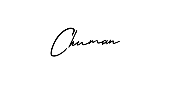 Make a beautiful signature design for name Chuman. With this signature (AmerikaSignatureDemo-Regular) style, you can create a handwritten signature for free. Chuman signature style 3 images and pictures png