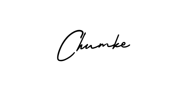 Design your own signature with our free online signature maker. With this signature software, you can create a handwritten (AmerikaSignatureDemo-Regular) signature for name Chumke. Chumke signature style 3 images and pictures png