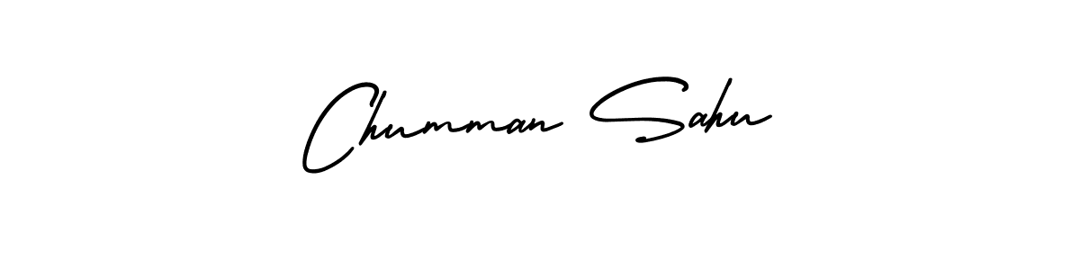 It looks lik you need a new signature style for name Chumman Sahu. Design unique handwritten (AmerikaSignatureDemo-Regular) signature with our free signature maker in just a few clicks. Chumman Sahu signature style 3 images and pictures png