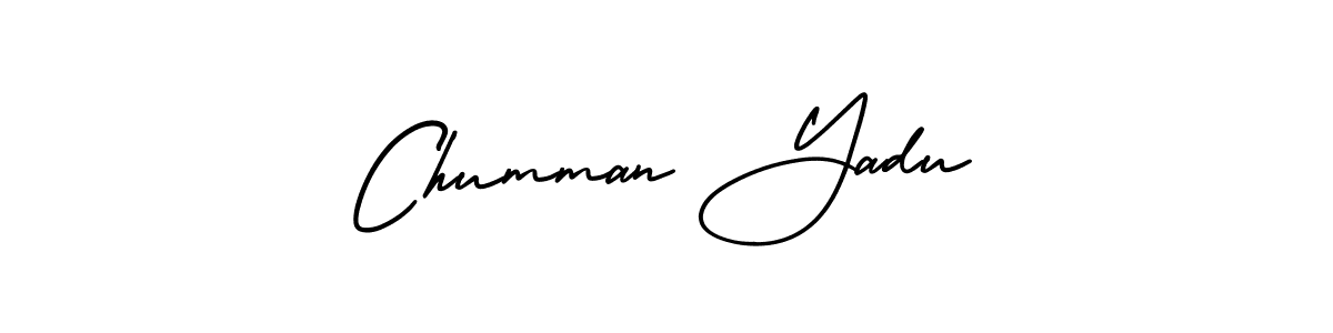 It looks lik you need a new signature style for name Chumman Yadu. Design unique handwritten (AmerikaSignatureDemo-Regular) signature with our free signature maker in just a few clicks. Chumman Yadu signature style 3 images and pictures png